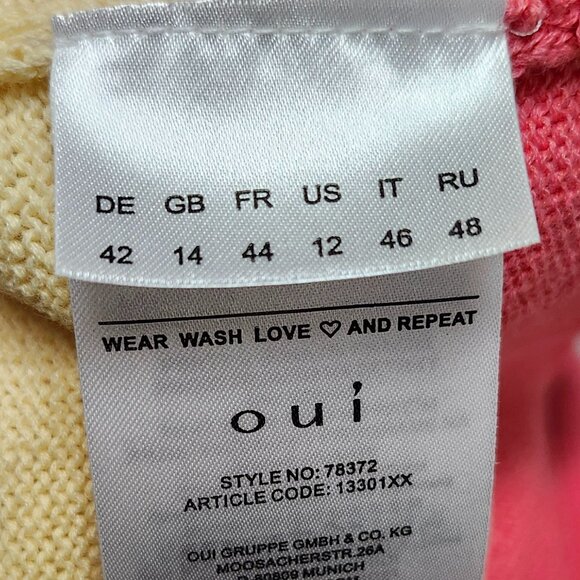 Oui Women's Multicoloured Striped Short Sleeved Pullover Size 8 & 12 - Picture 6 of 11